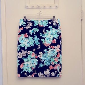 Floral Pencil Skirt